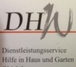 Dienstleistungsservice-Logo mit Text: Hilfe in Haus und Garten.