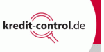 Logo von kredit-control.de mit Lupensymbol auf weißem Hintergrund.