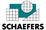 Logo mit geometrischen Formen und dem Text "SCHAEFERS".