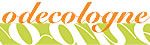 Schriftzug "odecologne" in orange und grün auf weißem Hintergrund.