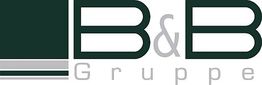 Logo der B&B Gruppe mit grünem und grauem Text auf weißem Hintergrund.