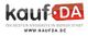 Logo von "kaufDA" mit Slogan "Die besten Angebote in deiner Stadt" und Website kaufda.de.