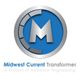 Gray and blue logo with a large "M." Text: Midwest Current Transformer, part of Anderson Engineering.