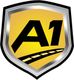 A1 logo with a road graphic on a yellow shield background, outlined in silver.
