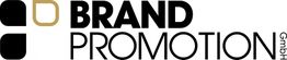 Logo mit schwarzem und goldenen Design. Text: "Brand Promotion GmbH".
