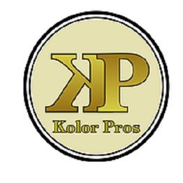 Gold "KP" logo on beige circle, with "Kolor Pros" text below.