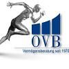 Ein Läufer und das OVB-Logo mit Slogan "Vermögensberatung seit 1970".