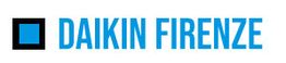 Logo con scritta "Daikin Firenze" in blu accanto a un quadrato blu su sfondo bianco.