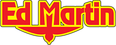 Ed Martin logo in red and yellow with a stylized eagle design underneath.