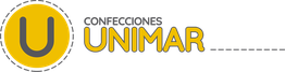 Logotipo de Unimar con letra "U" amarilla en un círculo, fondo gris oscuro.