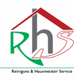 Logo: Buchstaben "RHS" unter einem Hausdach, Text "Reinigungs & Hausmeister Service".