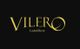"Vilero Lash & Brow logo with stylish gold text on a black background."