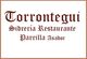 Texto en estilo clásico: "Torrontegui Sidrería Restaurante Parrilla Asador".