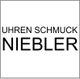 Text: "UHREN SCHMUCK NIEBLER" in schwarzer Schrift auf weißem Hintergrund.