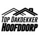 Logo van Top Dakdekker Hoofddorp met silhouet van daken.