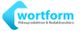 Logo von Wortform, einem Video- und Redaktionsbüro, mit blauem Design.