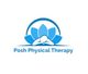 Logo for Posh Physical Therapy with a blue lotus and person icon.