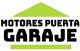 Logo con texto "Motores Puerta Garaje" y un techo verde estilizado encima.