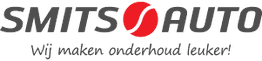 Logo van Smits Auto met slogan: "Wij maken onderhoud leuker!" en een rood detail in de tekst.