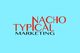 "Logo: 'Nacho Typical Marketing' in red and black on a light blue background."