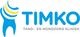 Logo van TIMKO tand- en mondzorg kliniek, met een blauw gestileerde tand en gele accenten.