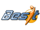 Logo mit dem Wort "Besit" und einer stilisierten Figur auf gelbem Kreis im Hintergrund.