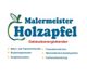 Logo von Malermeister Holzapfel mit Leistungsliste: Malerarbeiten, Fassadenanstriche und mehr.