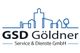 Logo von GSD Göldner, Service & Dienste GmbH, mit Gebäudeskizze und Baum.