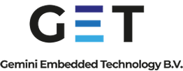 "Logo van een bedrijf met blauwe letters en een gestileerde grafiek met stijgende balken erboven."