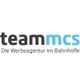 Logo mit Text: "team mcs - Die Werbeagentur im Bahnhöfle".