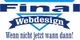 Textgrafik: "Final Webdesign" mit Slogan "Wenn nicht jetzt wann dann?" in Blau und Weiß.