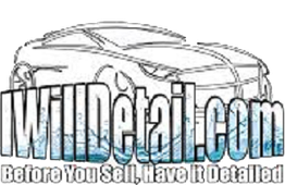 Outline of a car with "IWillDetail.com" and tagline "Before You Sell, Have It Detailed."