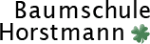Logo der Baumschule Horstmann mit grünem Kleeblatt.