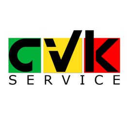 Logo mit bunten Blöcken und dem Text "GVK Service".