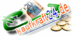 Text "kaufkraft24.de" mit Euro-Geldscheinen und Münzen im Hintergrund.