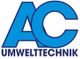 Logo mit den großen blauen Buchstaben "AC" und dem Wort "Umwelttechnik" darunter.