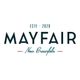 "Logo with text: 'ESTD 2020 MAYFAIR New Braunfels' in stylized font."