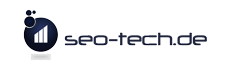 Logo von seo-tech.de mit einem Kreis und einem Balkendiagramm.