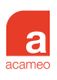 Rotes Logo mit weißem "a" und Schriftzug "acameo" darunter.