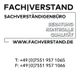 Geschäftskarte von Fach|Verstand Sachverständigenbüro mit Kontaktinfos und URL: www.fachverstand.de.