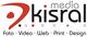 Logo von Kisral Media mit Slogan: Foto, Video, Web, Print, Design.