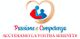 Logo con figure stilizzate in cuore, testo: "Passione e Competenza", "Accudiamo la vostra serenità".