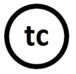 Ein schwarzer Kreis mit den Buchstaben "tc" in der Mitte auf weißem Hintergrund.