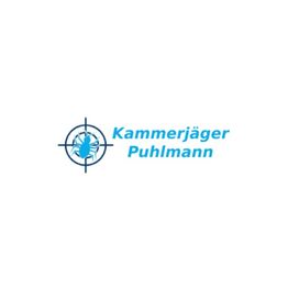 Logo von Kammerjäger Puhlmann mit blauer Ameise in einem Fadenkreuz.
