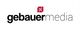 Logo von Gebauer Media mit stilisiertem rotem Icon.