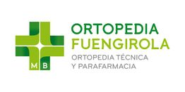 Logotipo de Ortopedia Fuengirola, cruz verde y texto en letras verdes y grises.