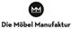 Logo mit schwarzem Kreis und Buchstaben "MM". Text: "Die Möbel Manufaktur".
