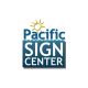 Logo of Pacific Sign Center with a sun above the word "Pacific".
