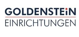 Logo mit der Aufschrift: "GOLDENSTEIN EINRICHTUNGEN", ein roter Punkt über dem "i".
