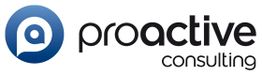 Logo von Proactive Consulting mit einem blauen Kreis und stilisiertem Buchstaben "P".
